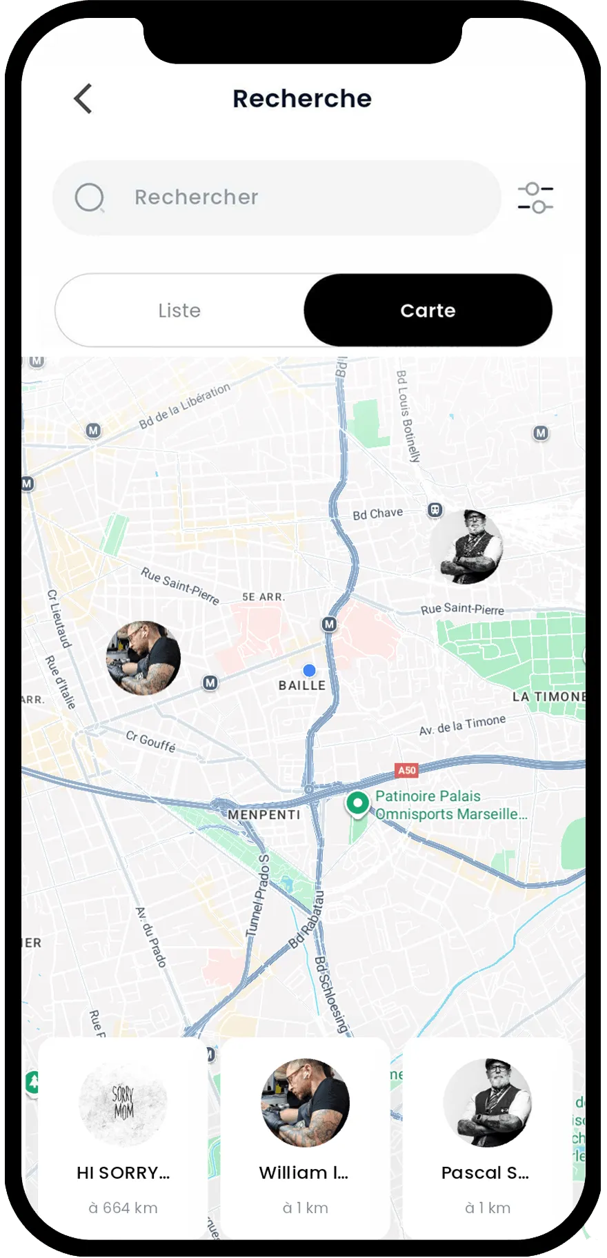 Carte interactive