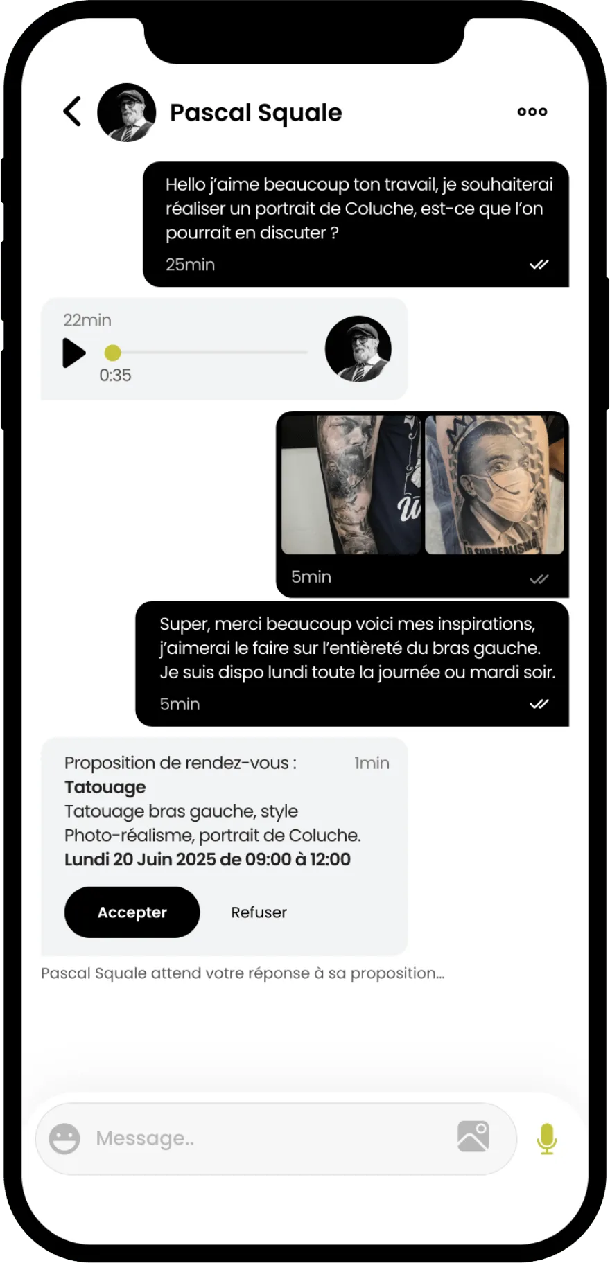Chat intégré
